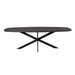 Eiken eettafel Ferris - Deens Ovaal 280 cm - Zwart-Eettafels-Starfurn