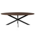 Eiken eettafel Ferris - Ovaal 210 cm - Bruin-Eettafels-Starfurn