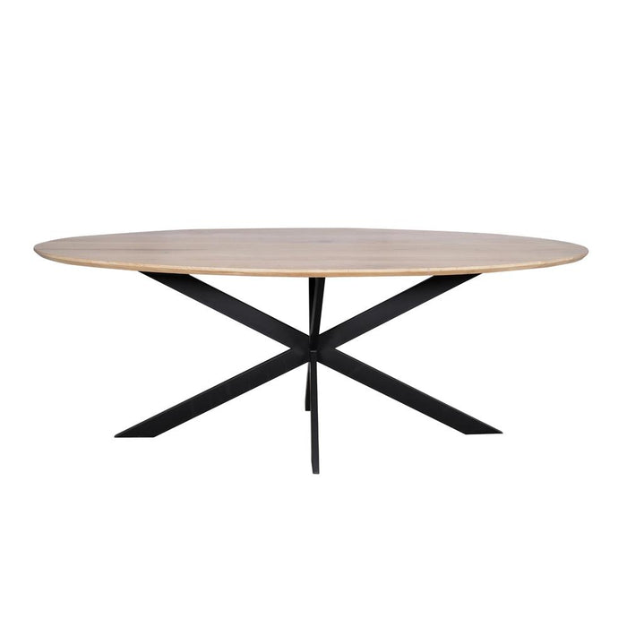 Eiken eettafel Ferris - Ovaal 210 cm - Naturel-Eettafels-Starfurn