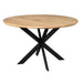 Eiken eettafel Ferris - Rond 130 cm - Naturel-Eettafels-Starfurn