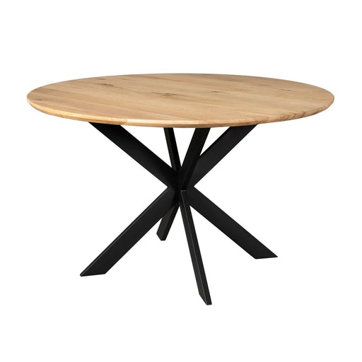 Eiken eettafel Ferris - Rond 150 cm - Naturel-Eettafels-Starfurn