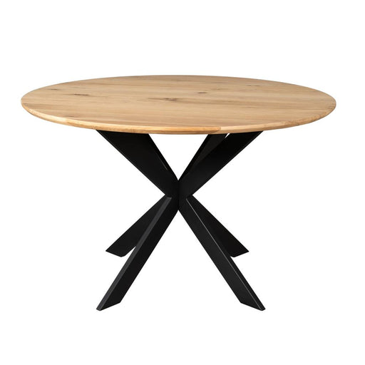 Eiken eettafel Ferris - Rond 150 cm - Naturel-Eettafels-Starfurn