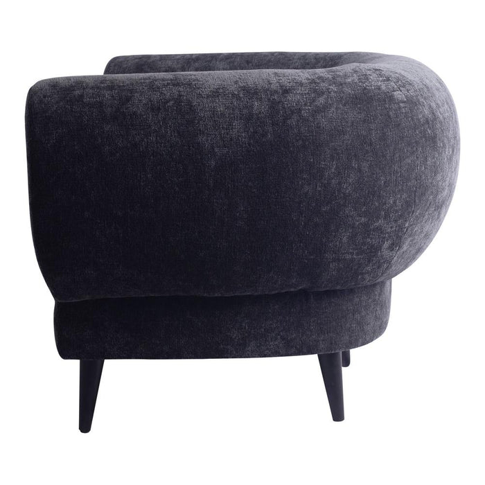 Elefan Anthracite Fauteuil Rond Armrest-Fauteuils-PTMD