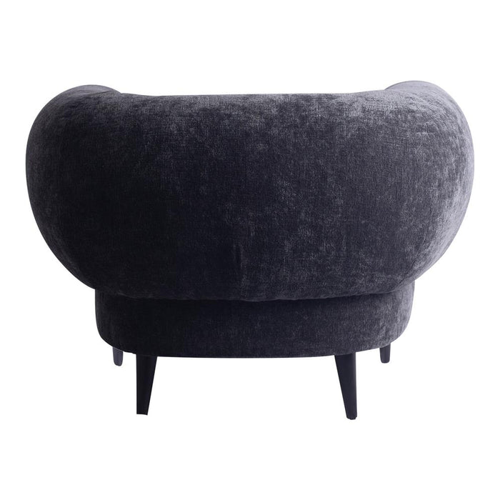 Elefan Anthracite Fauteuil Rond Armrest-Fauteuils-PTMD
