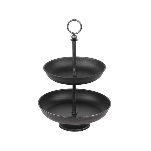 Etagere Antiek Zwart Metaal - 26x26x38 cm-Wanddecoratie-LABEL51