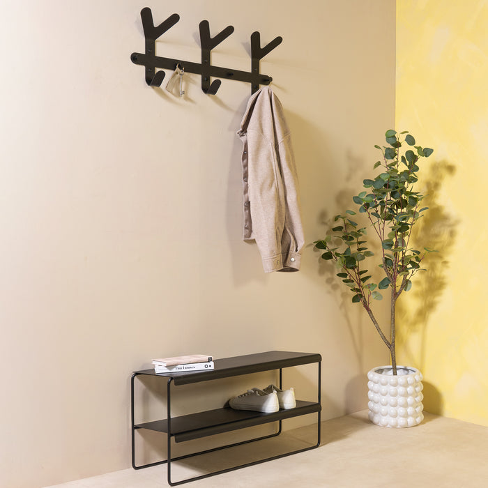 FRONDO Wandkapstok - Zwart Spinder Design-Kapstokken-Spinder