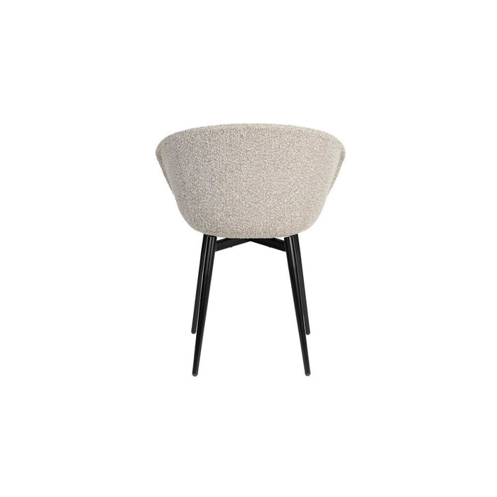 Fauteuil 2de kans Stoel Charly | Beige | met zwarte poten-Fauteuils-Creating Home