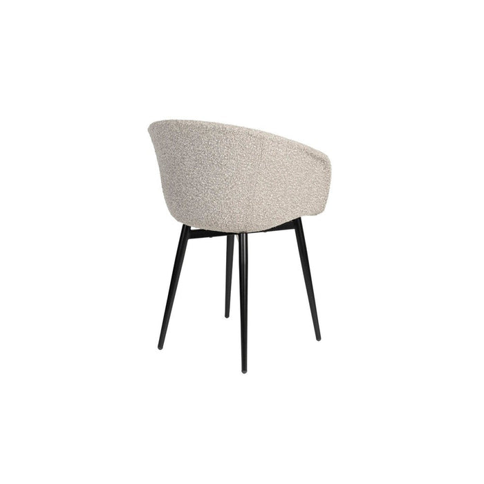 Fauteuil 2de kans Stoel Charly | Beige | met zwarte poten-Fauteuils-Creating Home