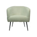 Fauteuil - 77x68x83 - Wit/zwart - Teddy/bouclé/metaal-Fauteuils-HSM Collection