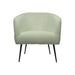 Fauteuil - 77x68x83 - Wit/zwart - Teddy/bouclé/metaal-Fauteuils-HSM Collection