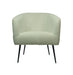 Fauteuil - 77x68x83 - Wit/zwart - Teddy/bouclé/metaal-Fauteuils-HSM Collection