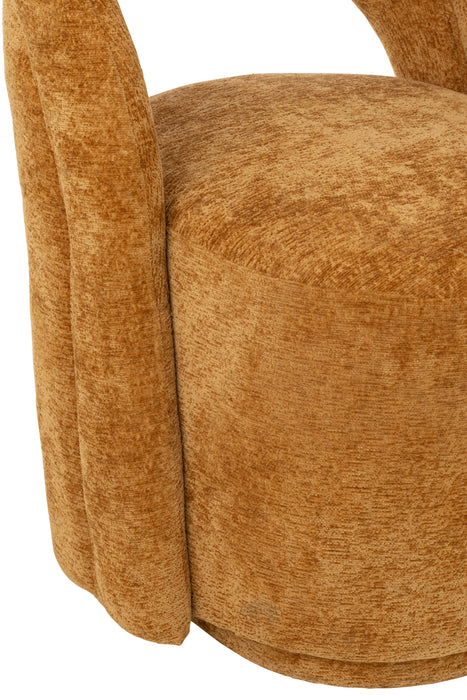 Fauteuil Accent Stoel Textile Oker-Fauteuils-J-Line