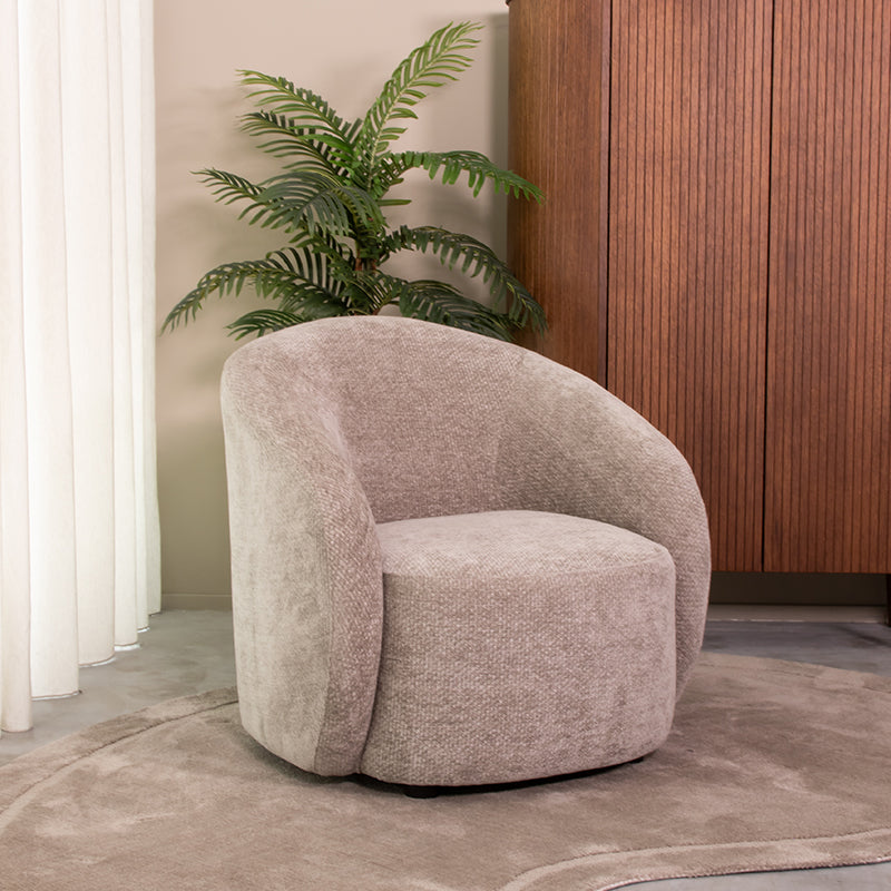 Fauteuil Alby Stone Chenille 1-Zits 82x88x81 cm-Fauteuils-LABEL51