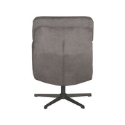 Fauteuil Alvar Antraciet Velvet Excl. Hocker 53x57x83 cm-Fauteuils-LABEL51