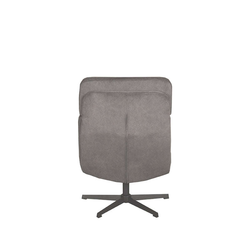 Fauteuil Alvar Antraciet Velvet Incl. Hocker 53x57x83 cm-Fauteuils-LABEL51