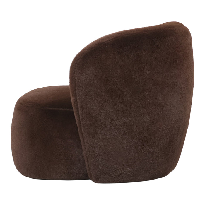 Fauteuil Aphrodite Polyester Bruin Donkerbruin-Fauteuils-PTMD