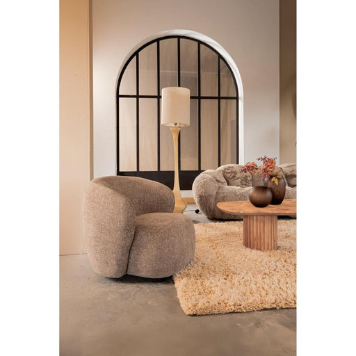 Fauteuil Aphrodite Polyester Crème 87x88 cm Taupe-PTMD