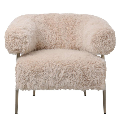 Fauteuil Base Polyester Crème 721466-Fauteuils-PTMD