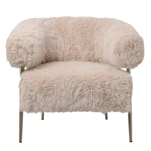 Fauteuil Base Polyester Crème 721466-Fauteuils-PTMD