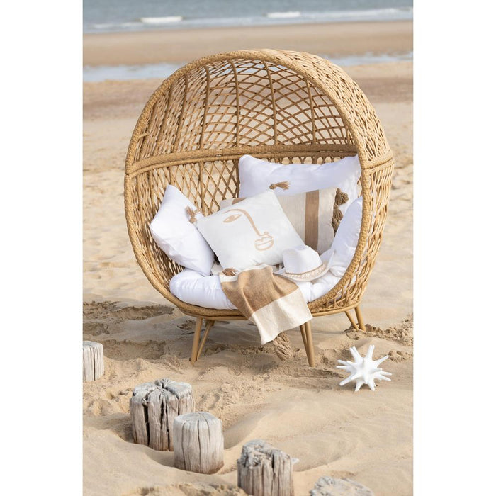 Fauteuil Beige Cloth 106 cm-Fauteuils-J-Line