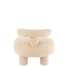 Fauteuil Beige Mdf Rond 52 cm 52x52x49 cm-Krukken-J-Line