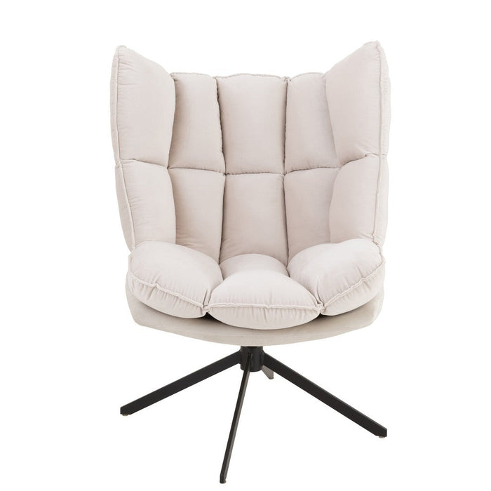 Fauteuil Beige Polyester 73 cm 73x78x92 cm-Kussens-J-Line