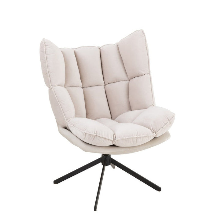 Fauteuil Beige Polyester 73 cm-Fauteuils-J-Line