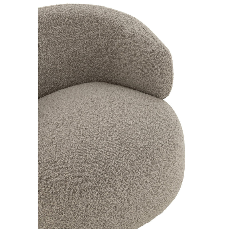 Fauteuil Beige Schuim Rond 85 cm 85x82x72.5 cm-Fauteuils-J-Line