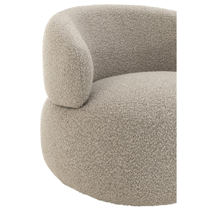 Fauteuil Beige Schuim Rond 85 cm-Fauteuils-J-Line