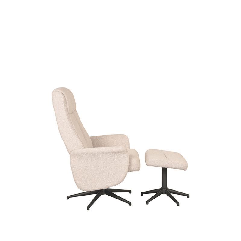 Fauteuil Bergen Coral Boucle Incl. Hocker 77x76x105 cm-Fauteuils-LABEL51