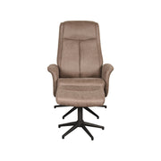 Fauteuil Bergen Mushroom Kunstleder Incl. Hocker 77x76x105 cm-Fauteuils-LABEL51