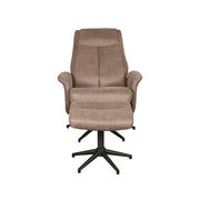 Fauteuil Bergen Mushroom Kunstleder Incl. Hocker 77x76x105 cm-Fauteuils-LABEL51
