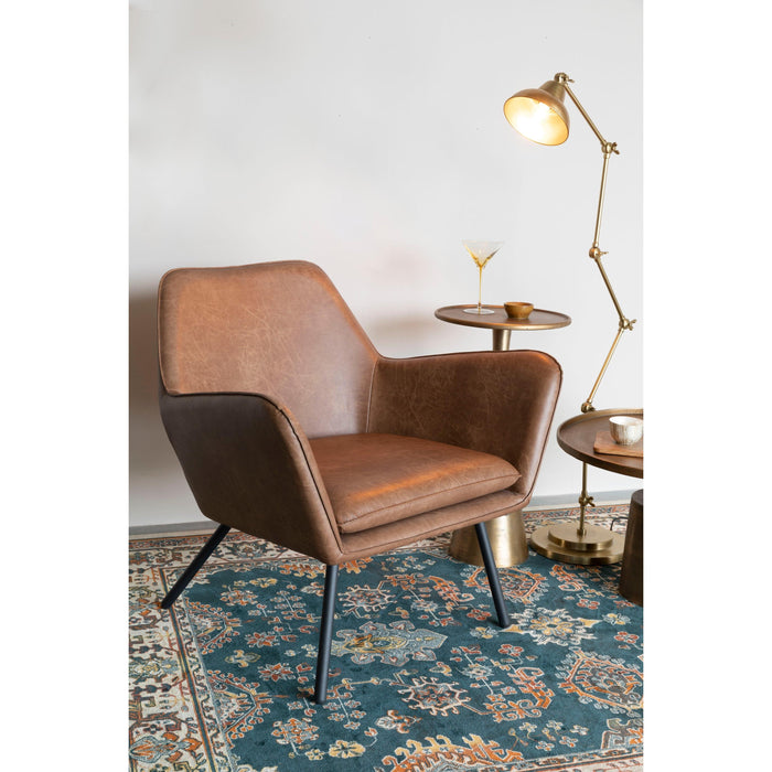Fauteuil Bon PU Leather Bruin 76x80 cm