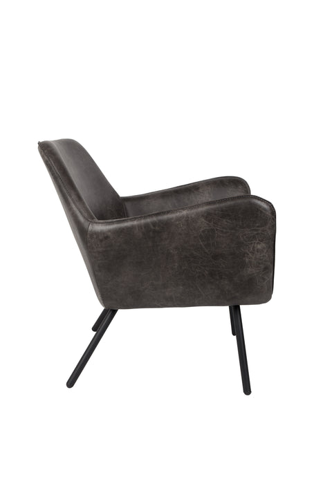 Fauteuil Bon Polyester,PU Leather Donkergrijs 76x80 cm-Fauteuils-Creating Home
