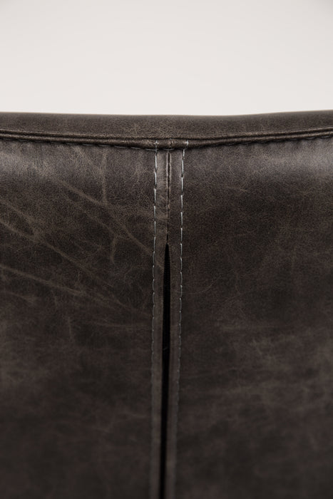 Fauteuil Bon Polyester,PU Leather Donkergrijs 76x80 cm-Fauteuils-Creating Home