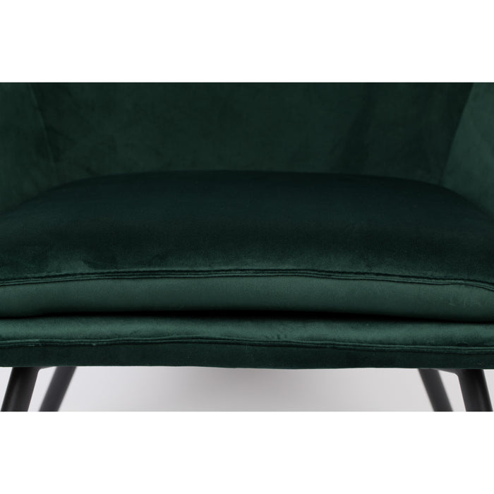 Fauteuil Bon Velvet Plyhout,Polyester Groen 76x80 cm-Fauteuils-Creating Home