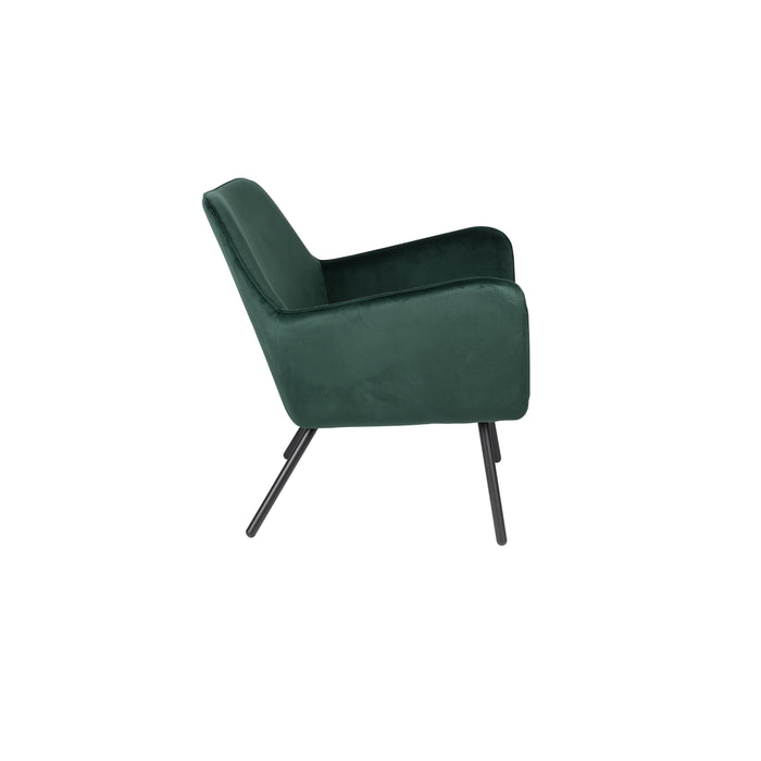 Fauteuil Bon Velvet Plyhout,Polyester Groen 76x80 cm-Fauteuils-Creating Home