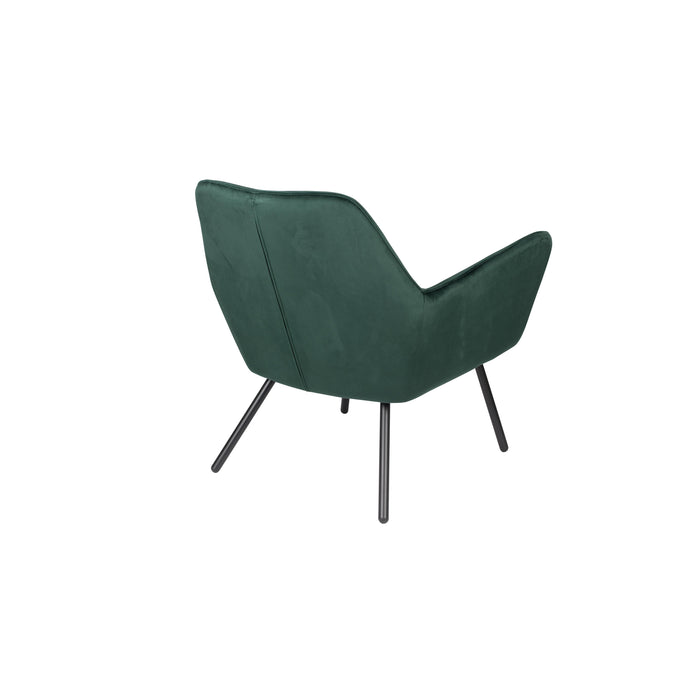 Fauteuil Bon Velvet Plyhout,Polyester Groen 76x80 cm-Fauteuils-Creating Home