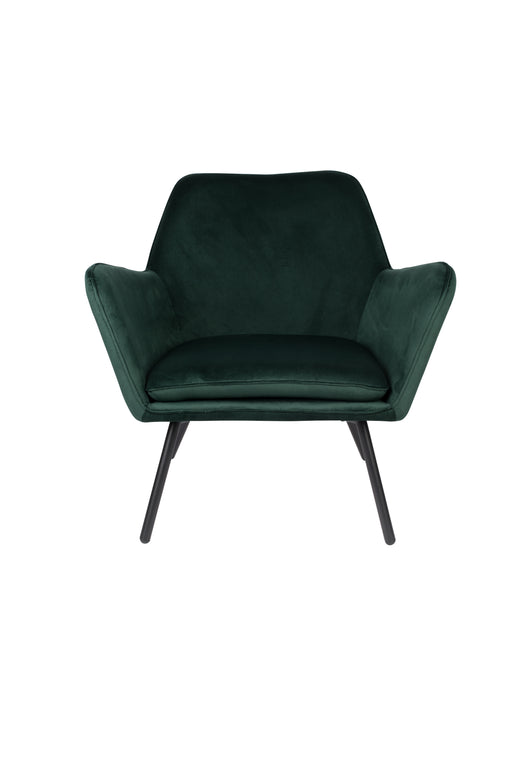 Fauteuil Bon Velvet Plyhout,Polyester Groen 76x80 cm-Fauteuils-Creating Home