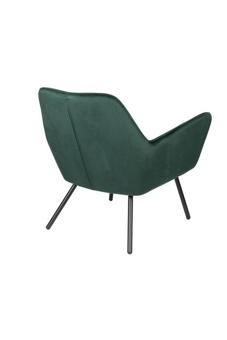 Fauteuil Bon Velvet Plyhout,Polyester Groen 76x80 cm-Fauteuils-Creating Home