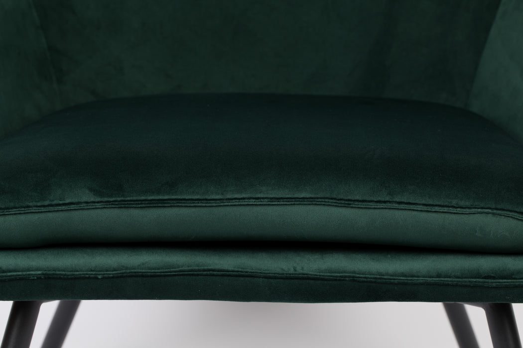 Fauteuil Bon Velvet Plyhout,Polyester Groen 76x80 cm-Fauteuils-Creating Home