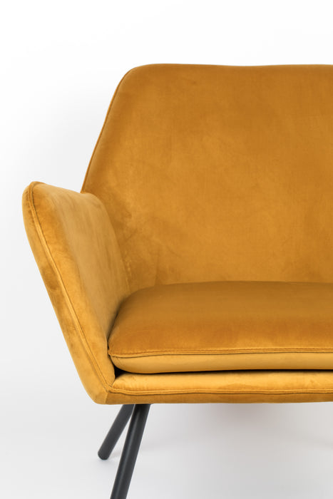 Fauteuil Bon Velvet Polyester,PU Leather Goud 76x80 cm-Fauteuils-Creating Home