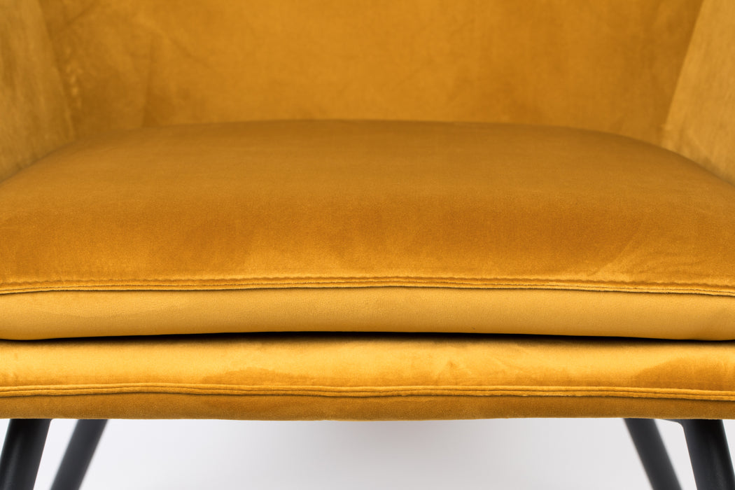 Fauteuil Bon Velvet Polyester,PU Leather Goud 76x80 cm-Fauteuils-Creating Home
