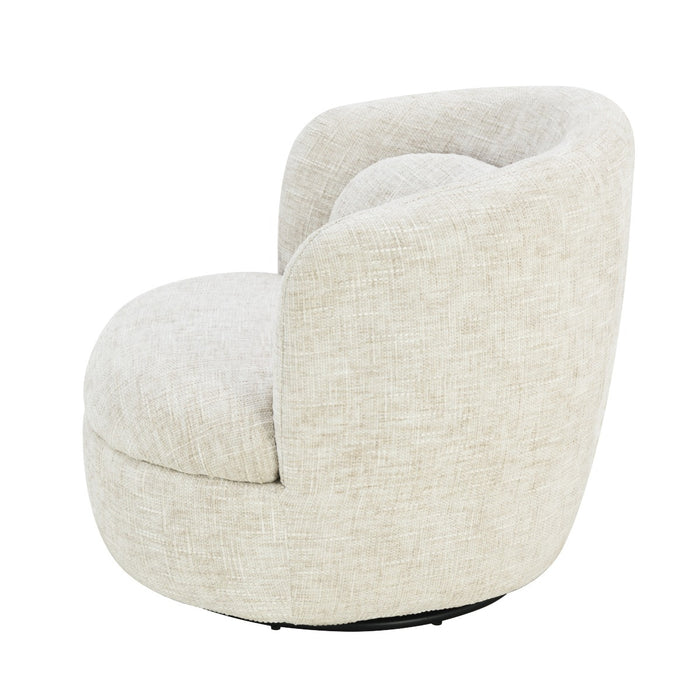 Fauteuil Britt Beige Draaibaar 84 cm-Fauteuils-Livingfurn