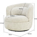 Fauteuil Britt Beige Draaibaar 84 cm-Fauteuils-Livingfurn