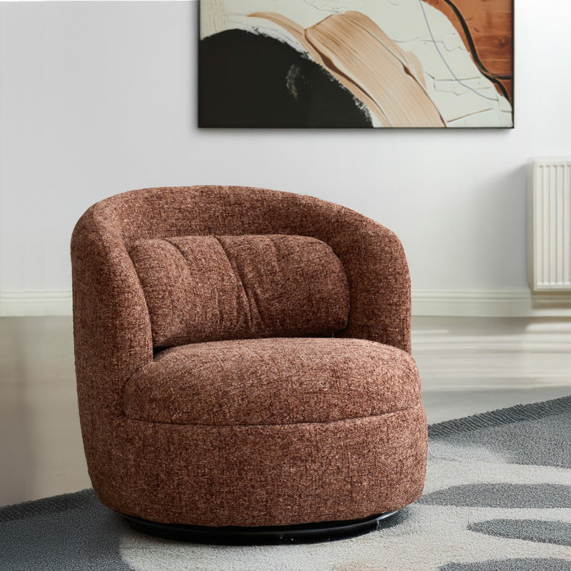 Fauteuil Britt Rood Draaibaar 84 cm 84x85x76 cm-Fauteuils-Livingfurn