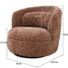 Fauteuil Britt Rood Draaibaar 84 cm-Fauteuils-Livingfurn