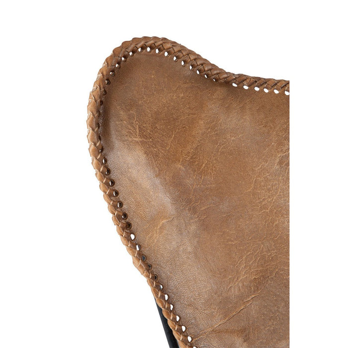 Fauteuil Bruin Leer 71 cm-Fauteuils-J-Line