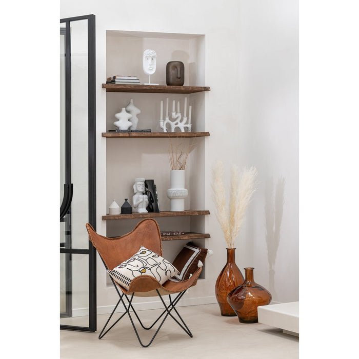 Fauteuil Bruin Leer 71 cm-Fauteuils-J-Line