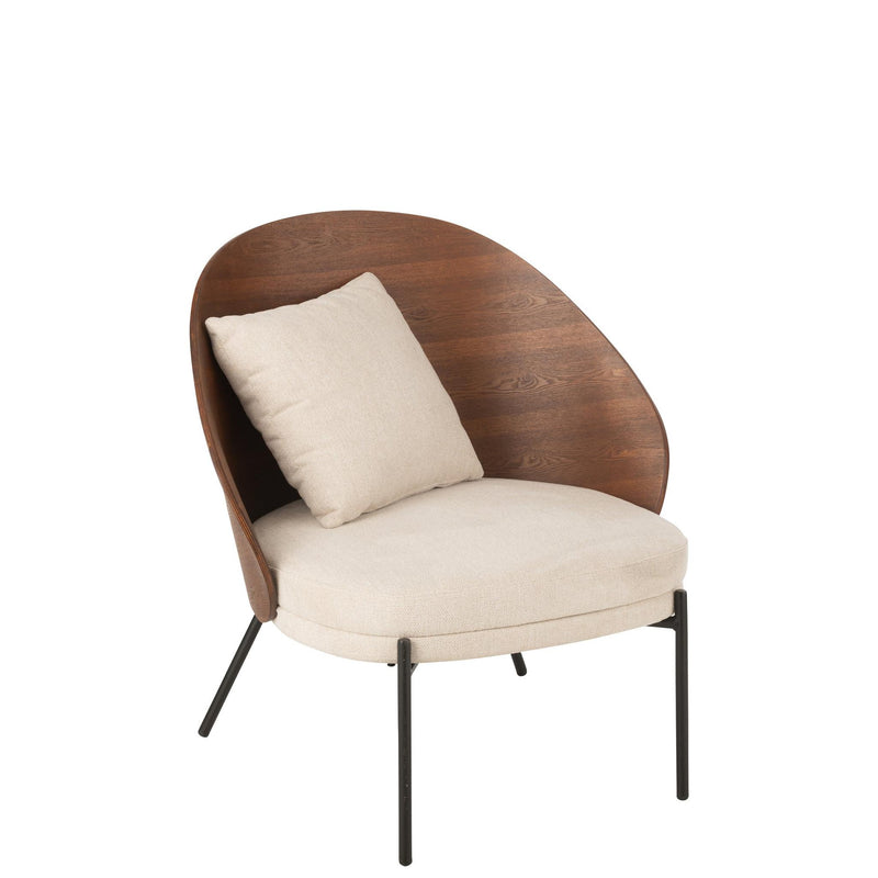 Fauteuil Bruin Metaal 72 cm 71.8x77.4x81.8 cm-Fauteuils-J-Line